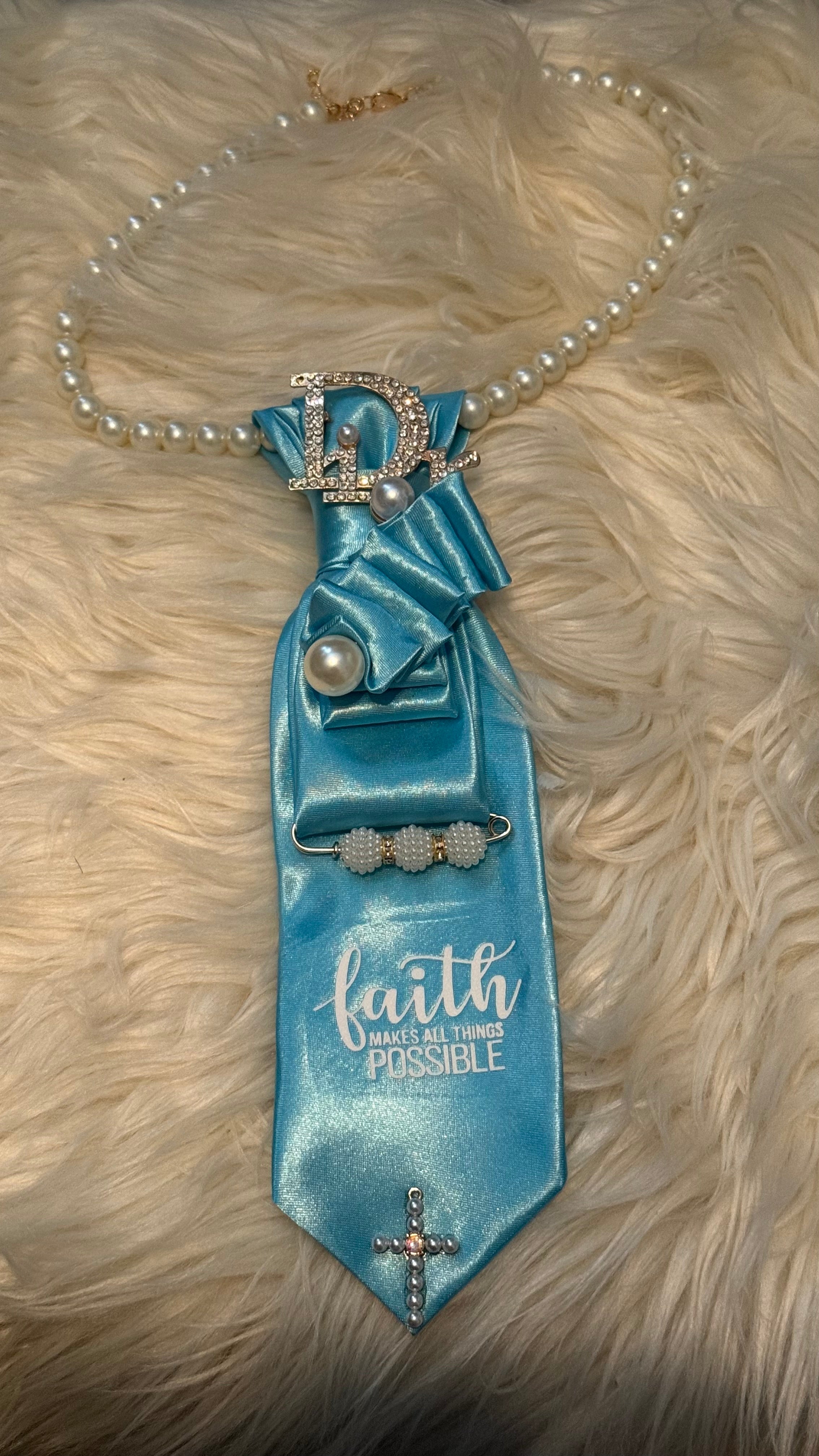 Heavenly Faith Luxe Statement Tie Necklace