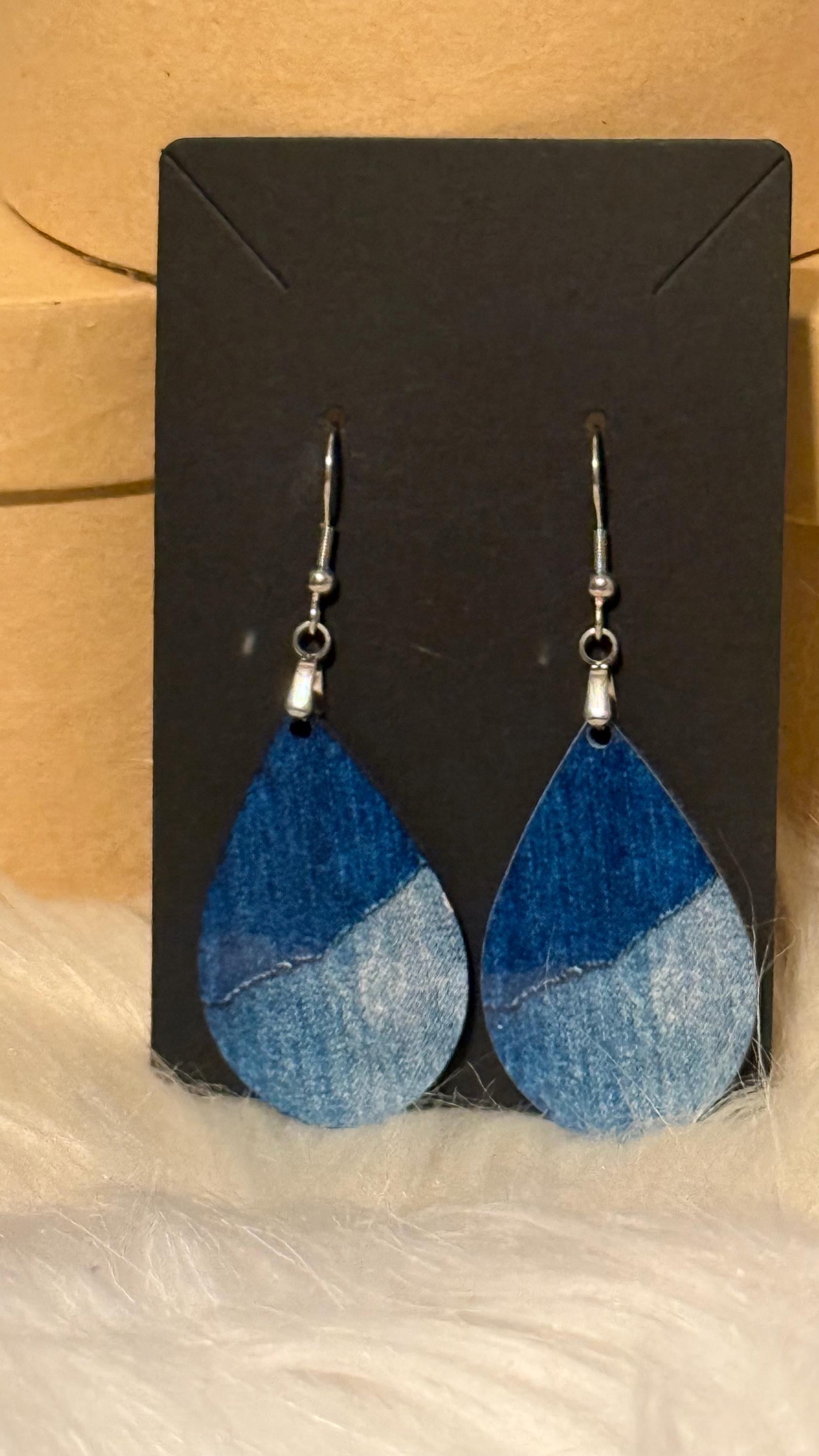 Denim Earrings