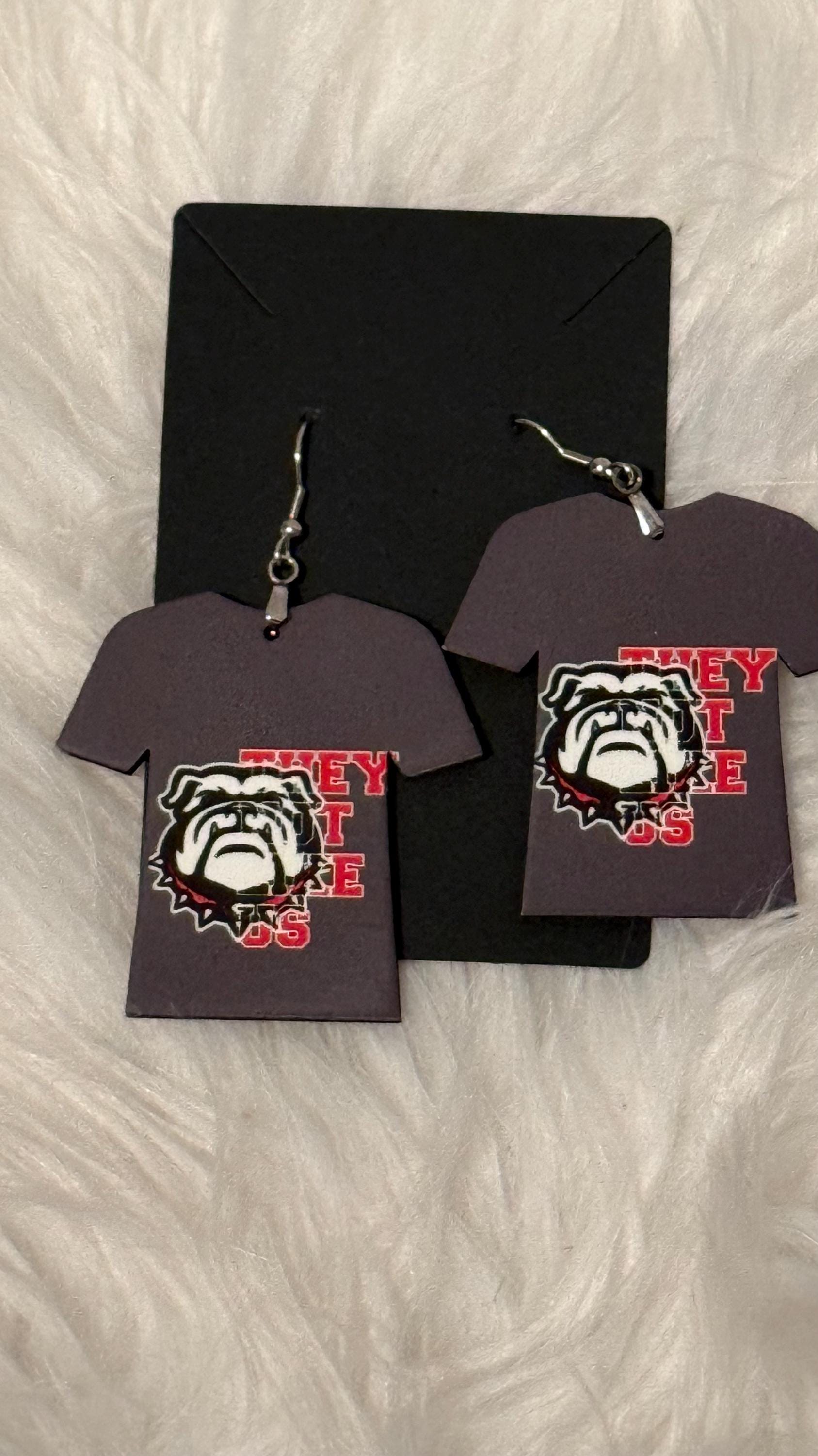 Bulldog They Not Like Us T-Shirt Earrings