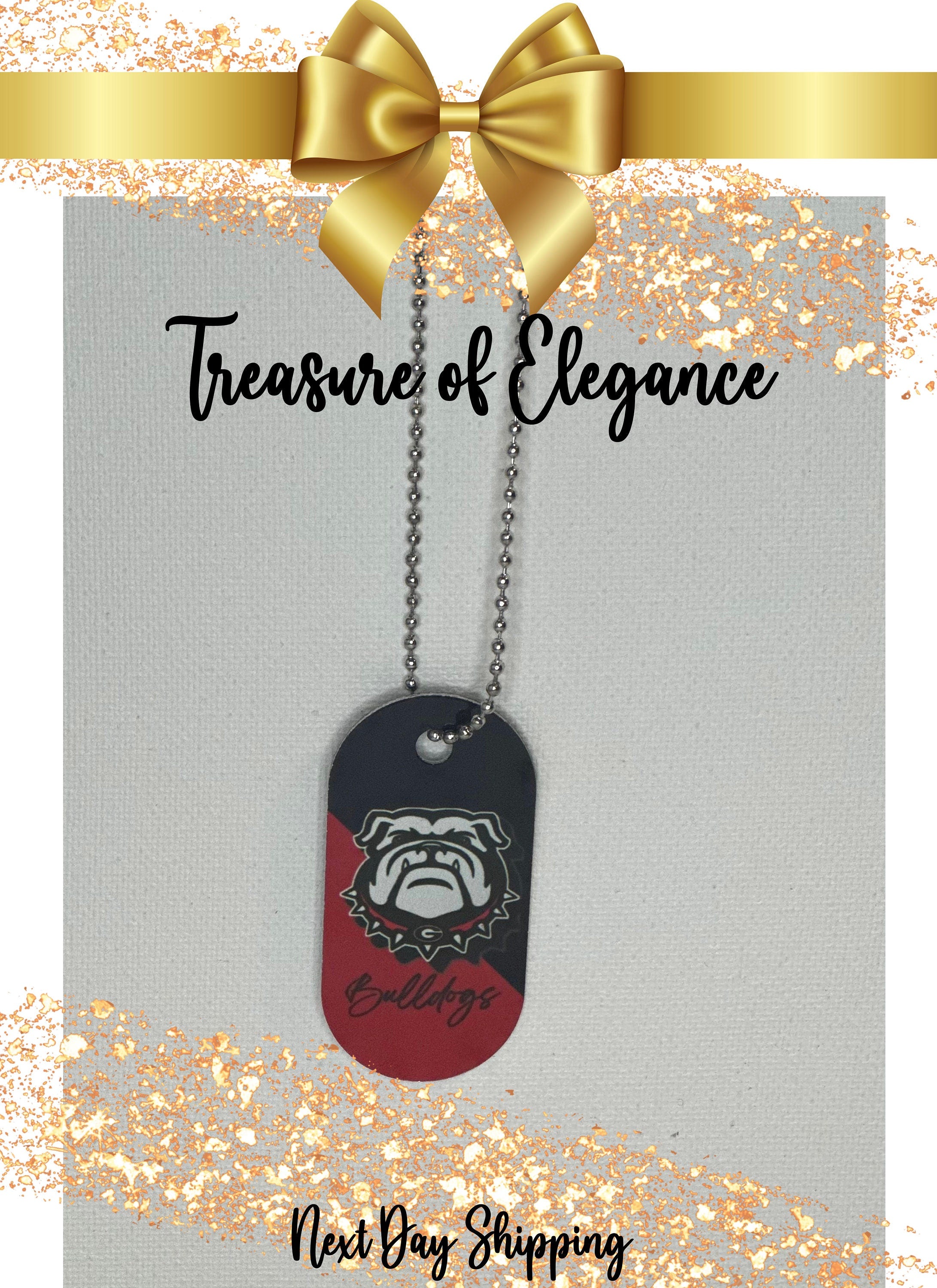 UGA  Inspired Game Day Necklace