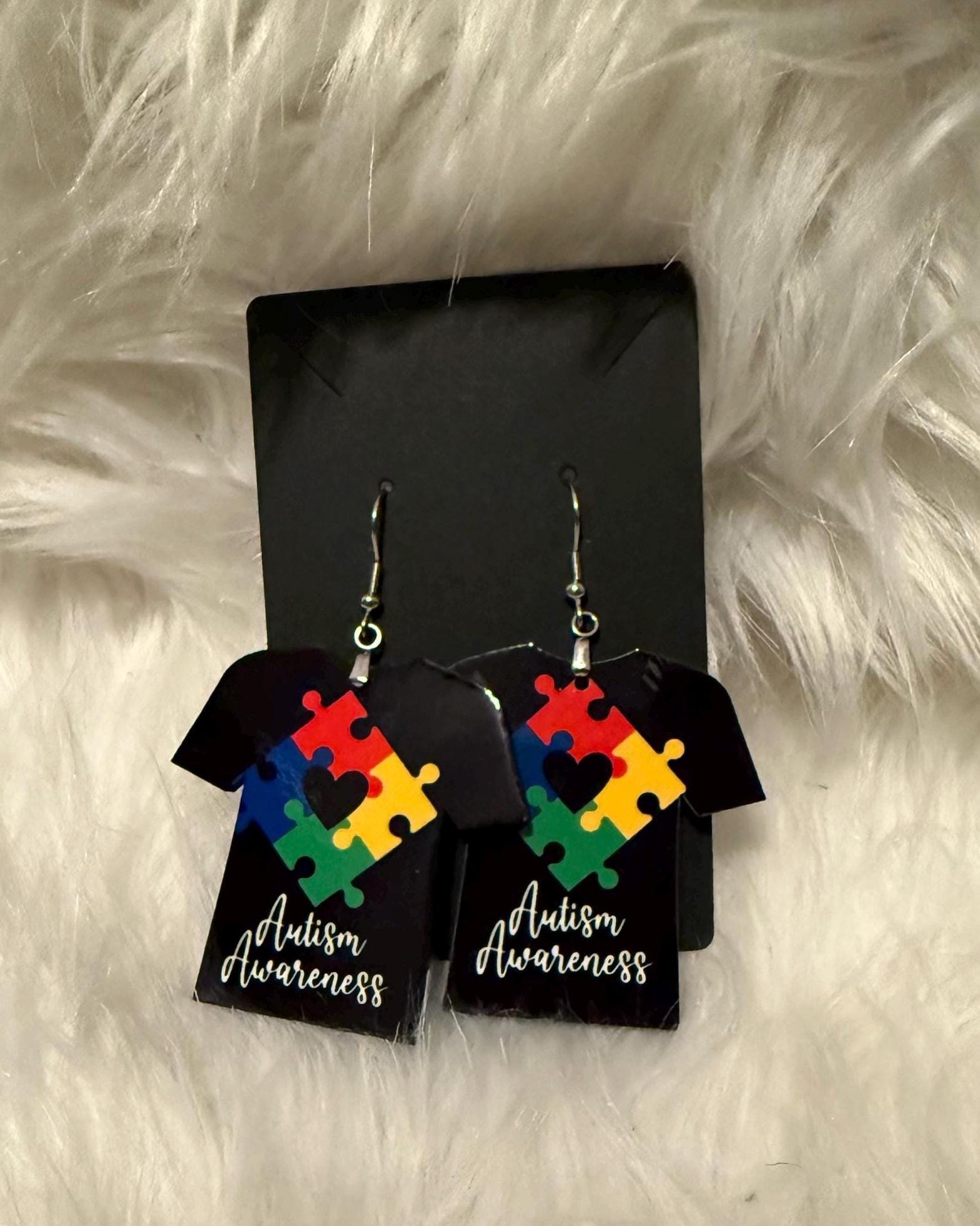 Autism Awareness T-Shirt Earrings