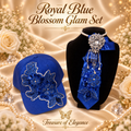 Royal Blue Blossom Glam Set