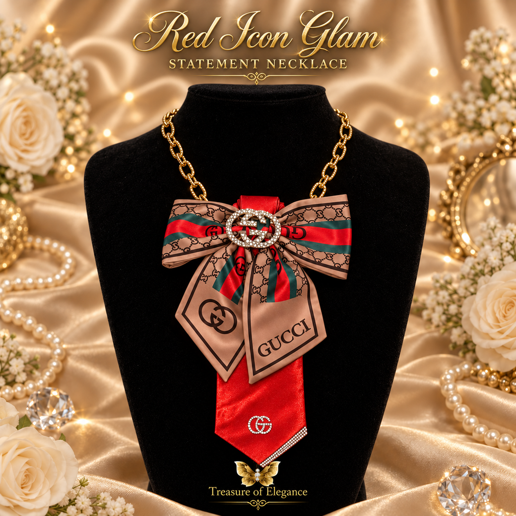 Red Icon Glam Statement Necklace