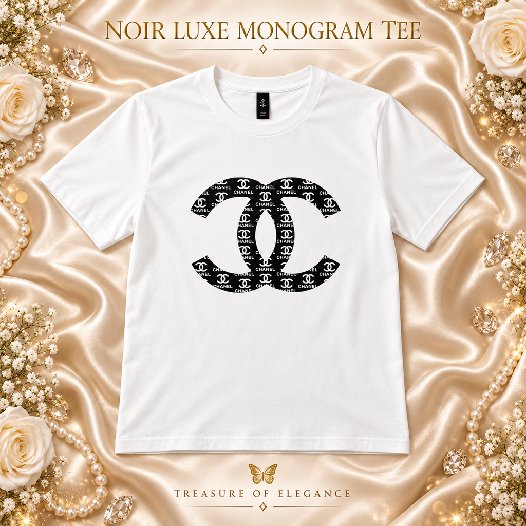Noir Luxe Monogram Tee