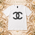 Noir Luxe Monogram Tee