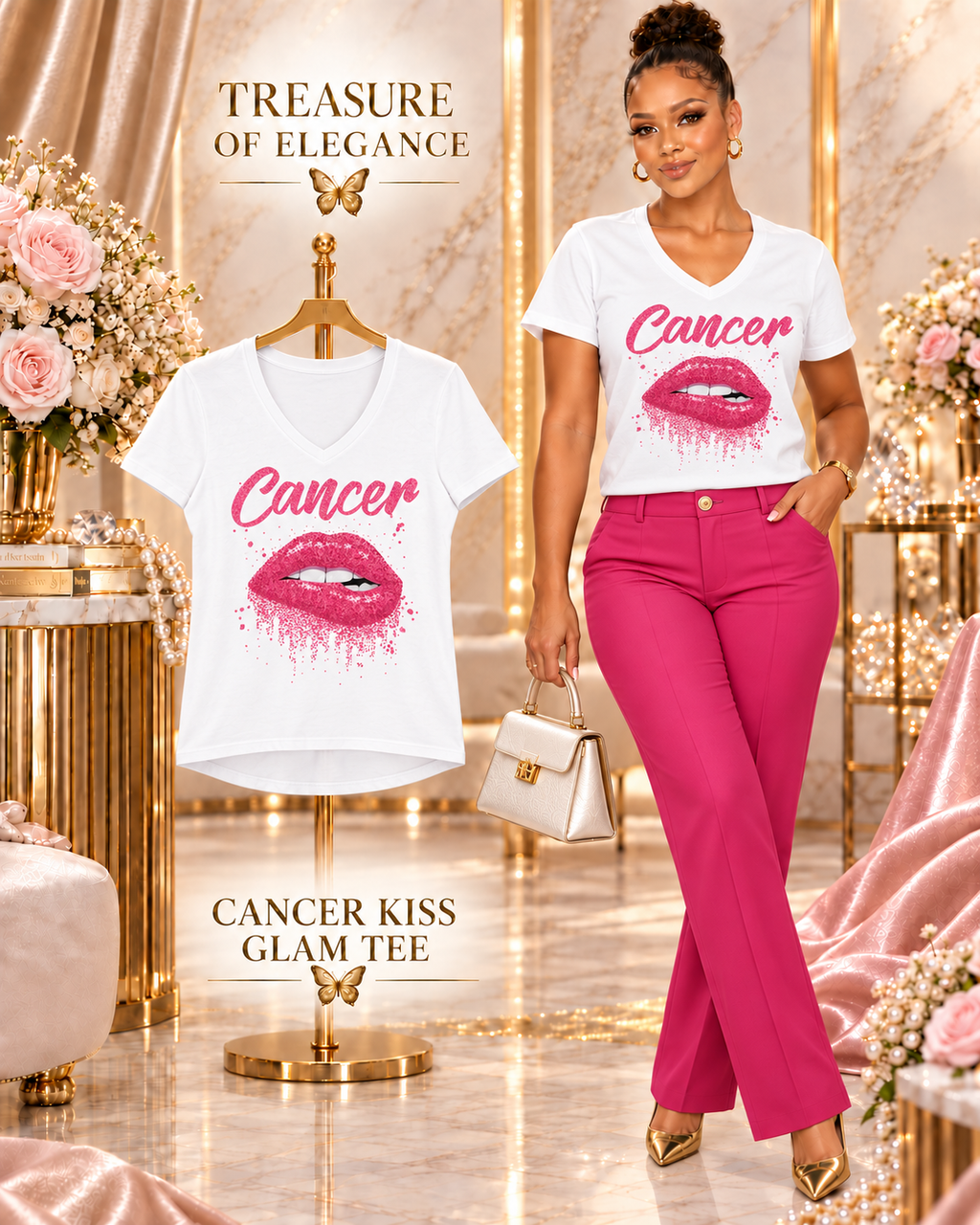 Cancer Kiss Glam Tee