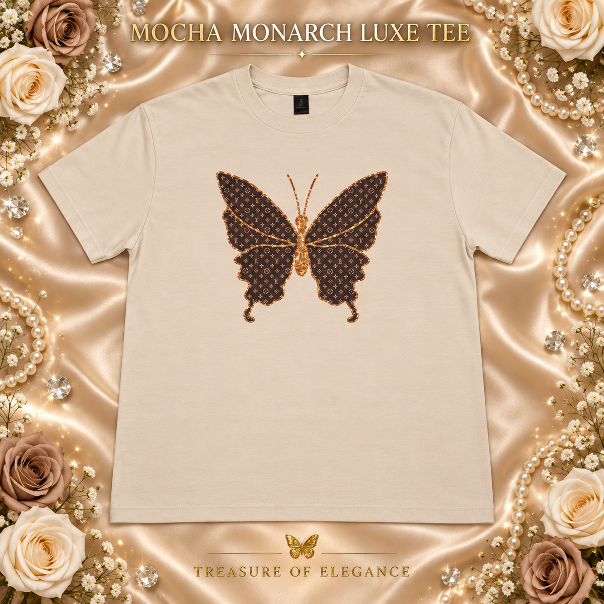 Mocha Monarch Luxe Tee