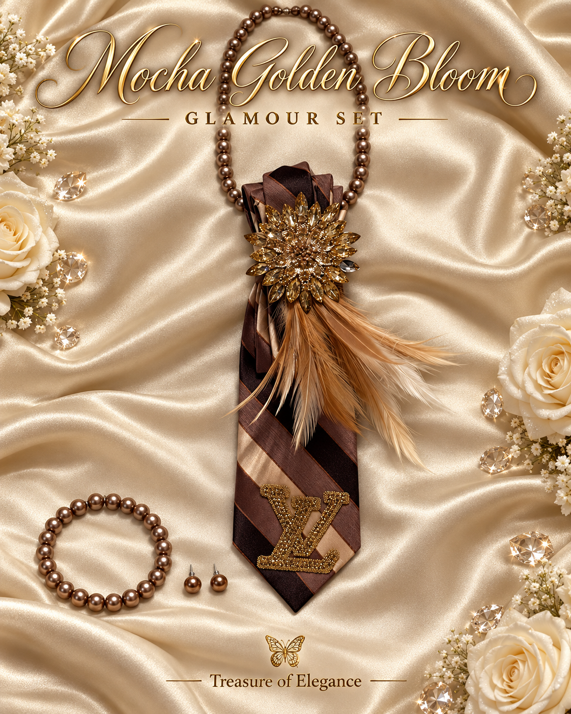 Mocha Golden Bloom Glamour Set