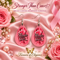 Stronger Than Cancer Breast Cancer Awareness Earrings