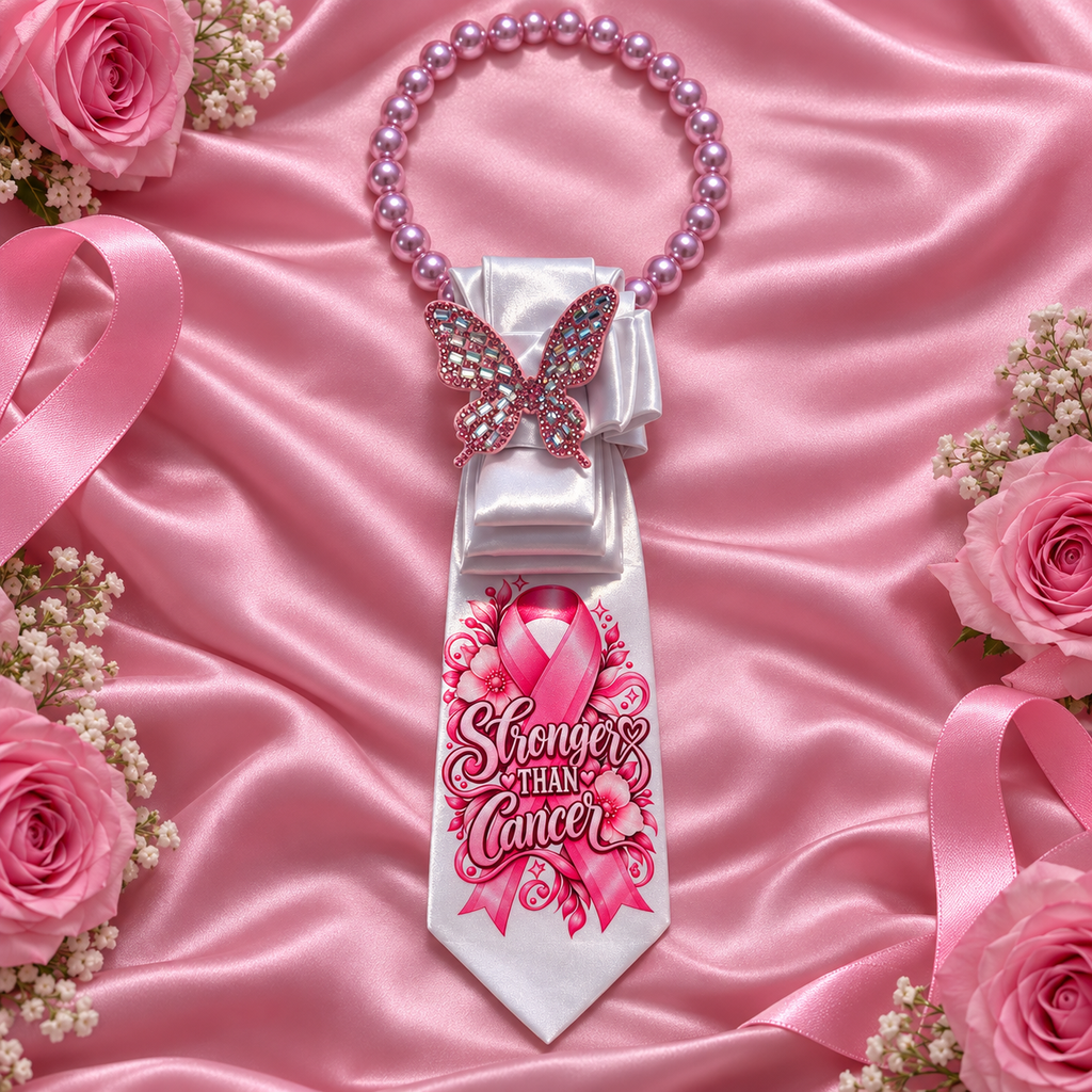 Survivor Butterfly Statement Tie Necklace