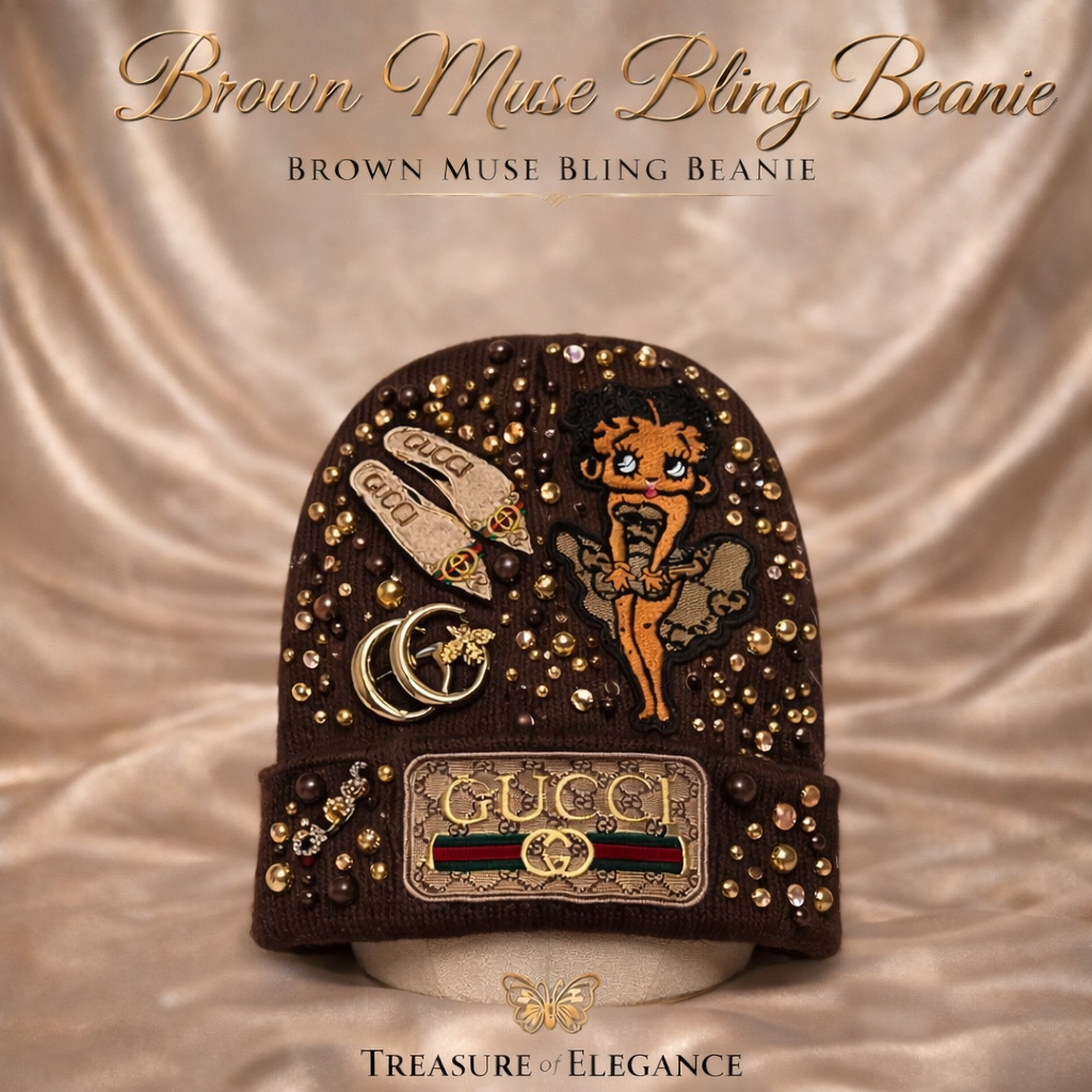 The Brown Muse Bling Luxe Beanie