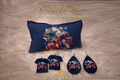 Cowboys Makeup Pouch and Earrings 3pc Set