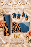 Denim Leopard Glam Set