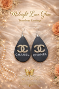 Luxe Monogram Glam Teardrop Earrings