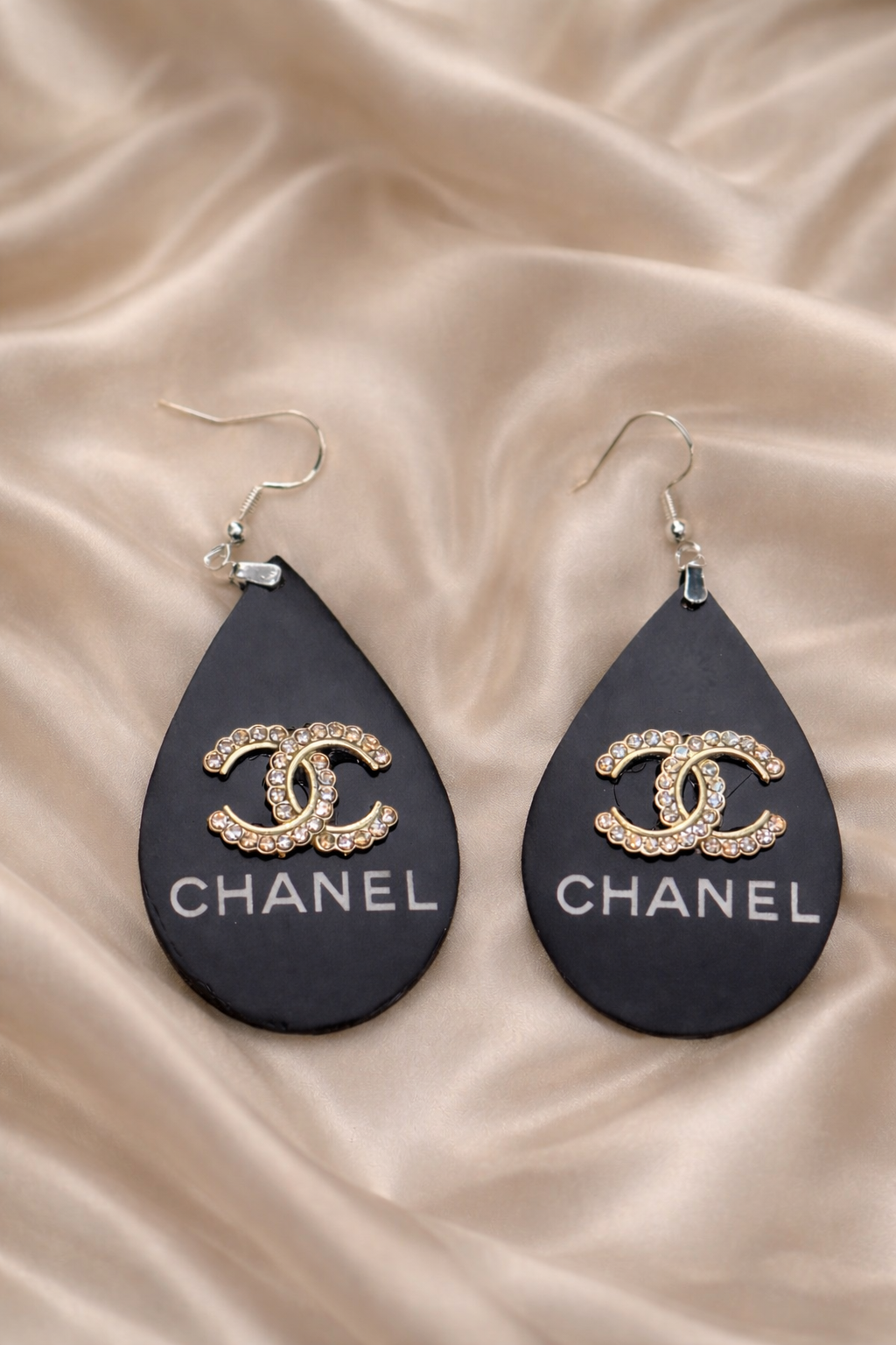 Luxe Monogram Glam Teardrop Earrings