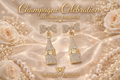 Champagne Celebration Statement Earrings