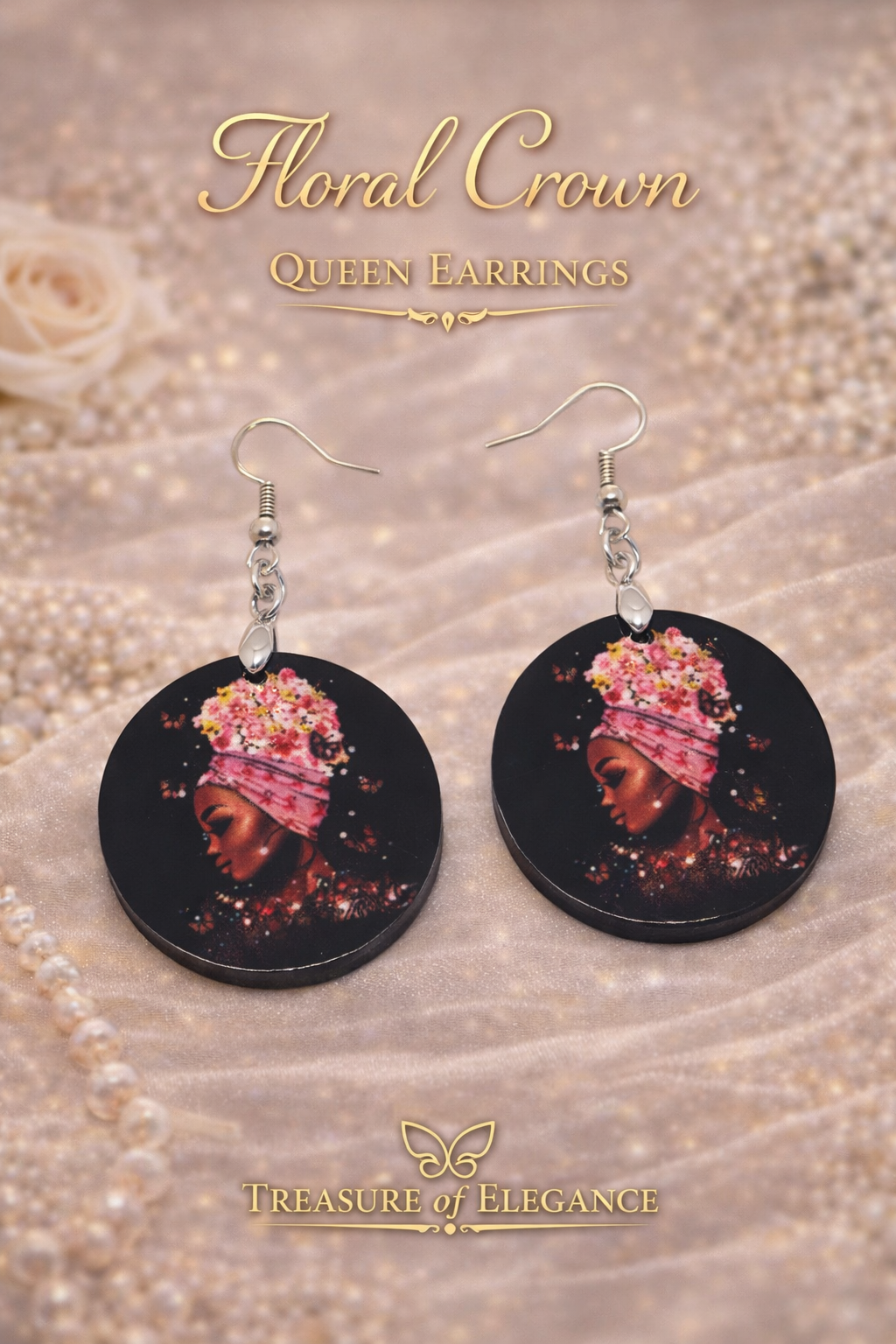 Floral Crown Queen Earrings