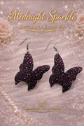 Midnight Sparkle Butterfly Earrings