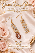 Game Day Glam Rhinestone Earrings