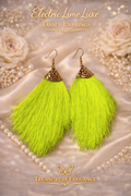 Electric Lime LuxeTassel Earrings