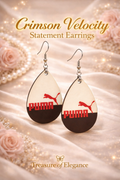 Red Velocity Athletic Earrings