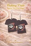 Bulldog Pride They Not Like Us T-Shirt Earrings