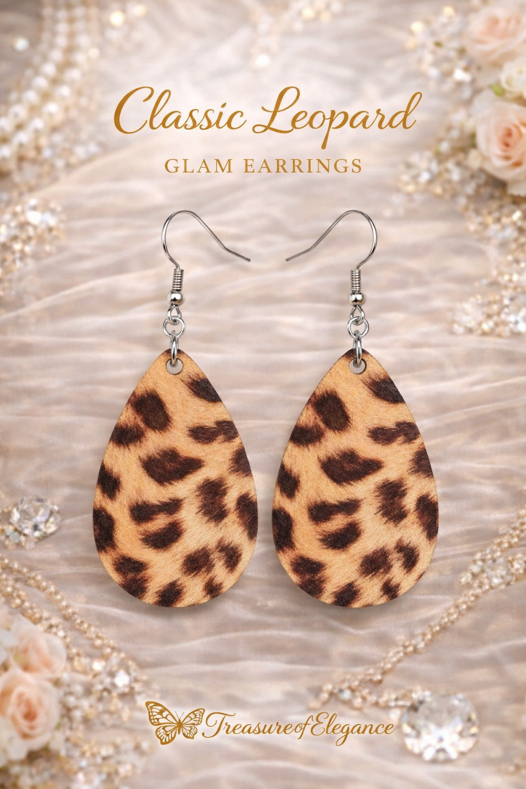 Classic Leopard Glam Earrings