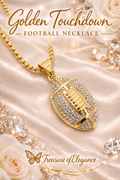 Golden Touchdown Football Necklace