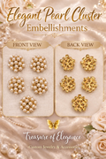 Elegant Pearl Cluster Embellishments
