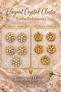 Elegant Crystal Cluster Embellishments