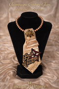 Champagne Couture Glam Statement Tie Necklace