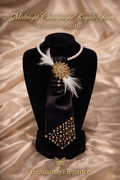 ✨ Midnight Champagne Royale Glam Statement Tie Necklace