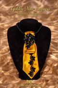 💎 Golden Noir Empress Statement Tie Necklace