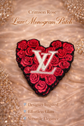 Crimson Rose Luxe Monogram Patch
