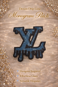 Denim Drip Luxe Monogram Patch