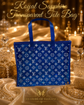 Royal Sapphire Transparent Tote Bag