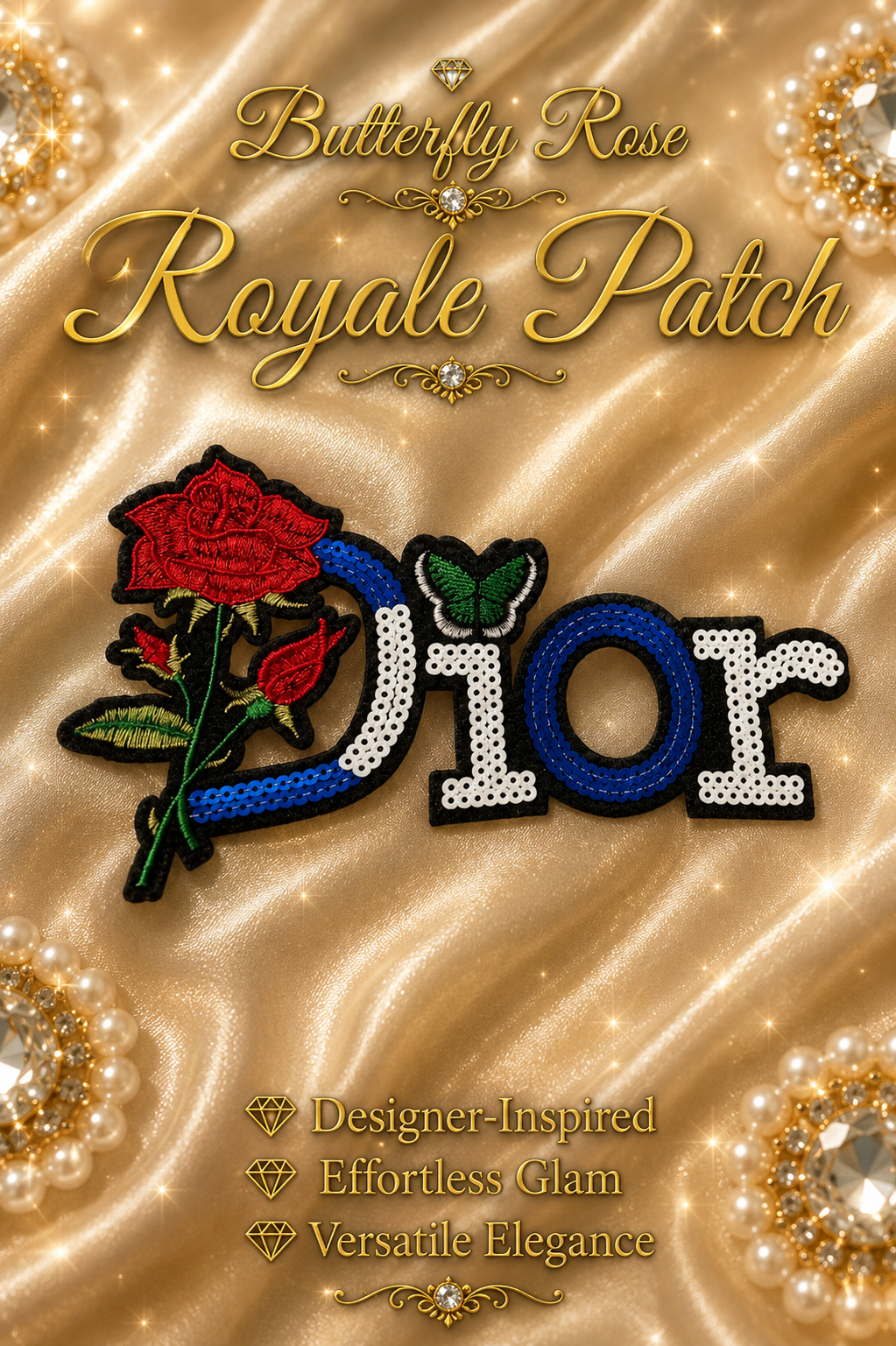 Butterfly Rose Royale Patch