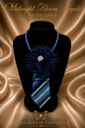 Midnight Bloom Royale – Tie Necklace