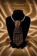 Mocha Diamond Express – Statement Tie Necklace