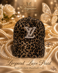 Leopard Luxe Pearl Embellished Baseball Cap