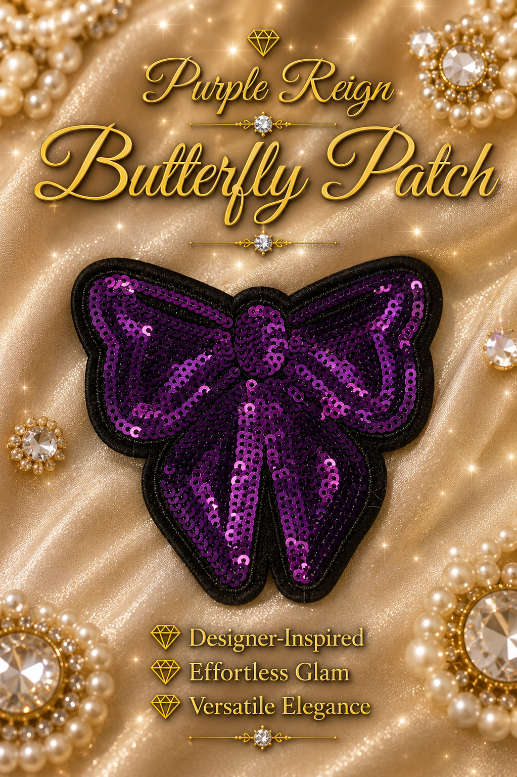 Purple Reign Butterfly Patch