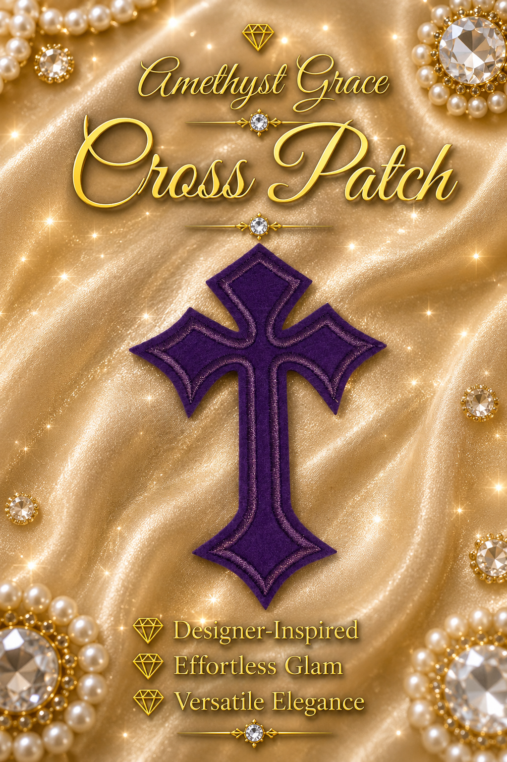 Amethyst Grace Cross Patch