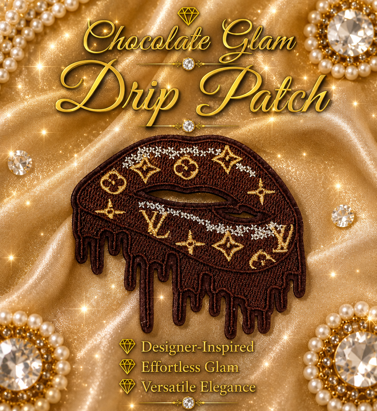 Chocolate Glam Drip Patch
