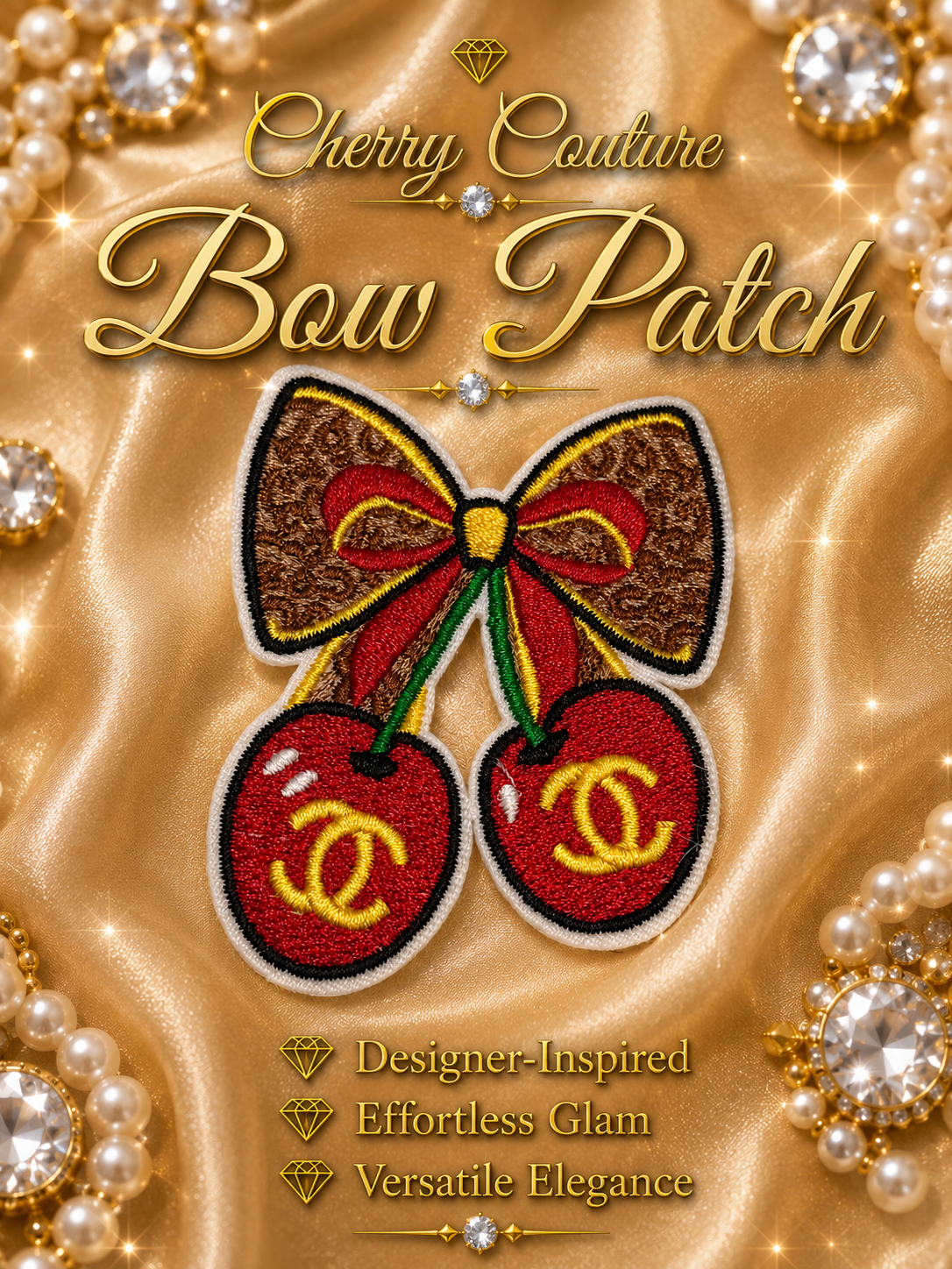 Cherry Couture Bow Patch