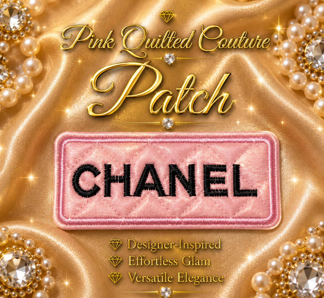 Pink Quilted Couture Patch
