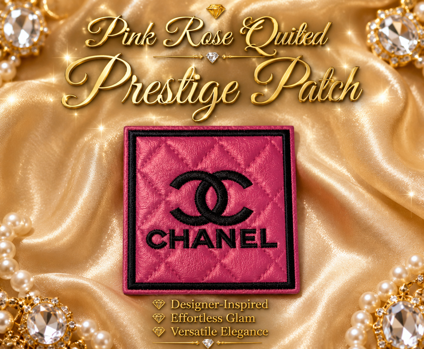 Pink Rose Quilted Prestige Patch