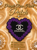 Purple Rose Heart Patch