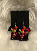 Autism Puzzle T-Shirt Earrings