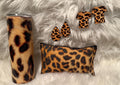 Cheetah Print  Tumbler , Earrings and Makeup Pouch. 4pc Set